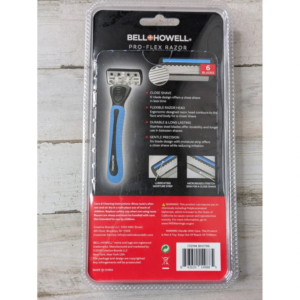 BELL‎ & HOWELL PRO FLEX Razors 6 Precision Blades w/ 13 Refill Cartridges - NEW